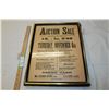 Image 1 : 1930 Auction Sale poster (framed)