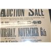 Image 3 : 1930 Auction Sale poster (framed)