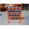 Image 7 : Husky oil tin metal rack comes with 12 display cans (1 full, the rest empty)