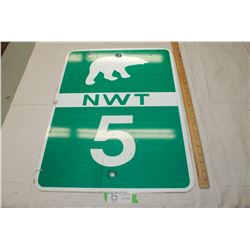 NWT Polar Bear road sign