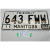 Image 1 : 1996 Manitoba license plate