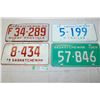 Image 1 : 4 Sask license plates