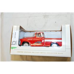 Diecast Chev truck bank