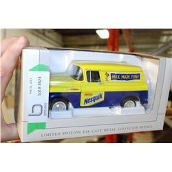 Nestle Chev panel truck bank