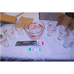 8 piece Coca Cola glass set