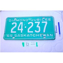 1965 Sask license plate