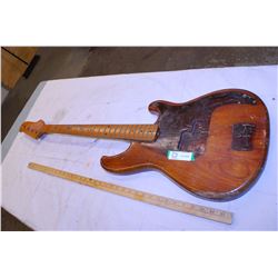 Wooden bass guitar