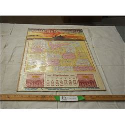 Sask Wheat Pool 1964 calendar (14 x 22")
