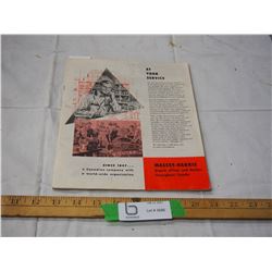 1952 Massey Harris catalog (missing cover)