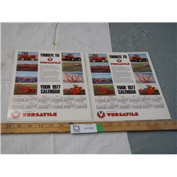 Versatile 1977 sheet calendars