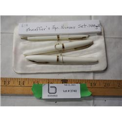 Sheaffer's 3pc Nurses set 14kt gold