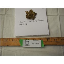 Canada Military Badge WWI - II