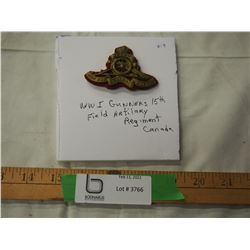 WWI Gunners 15th Field Artillery Regiment Canada