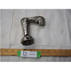 Silver Irons head cane handle 5" tall