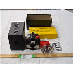 Mark XII camera complete + Kodak box camera