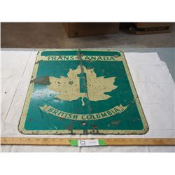 Trans Canada British Columbia metal sign