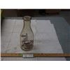 Image 1 : Crystal dairy glass milk bottle (small chip on top)