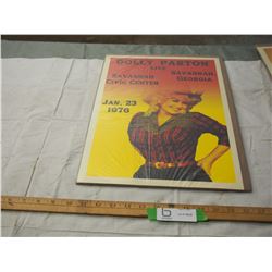 Dolly Parton concert poster 1976