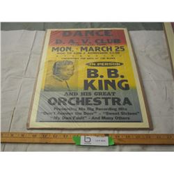 BB King concert poster