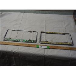 2 Chrome license plate covers