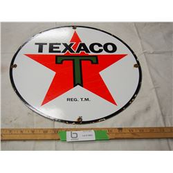 15" Texaco porcelain sign