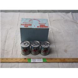 Original Malamute cardboard display box with 3 new sealed tins