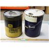 Image 1 : 5 gal Gulf + 5 gal John Deere oil pails