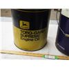 Image 4 : 5 gal Gulf + 5 gal John Deere oil pails