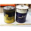 Image 5 : 5 gal Gulf + 5 gal John Deere oil pails