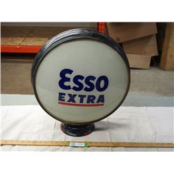 Original 16 1/2" Esso Extra gas pump globe