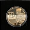 Image 2 : MUHAMMAD ALI GOLD PLATED COMMEMORATIVE COIN w/ CASE & CERTIFICATE