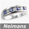 Image 1 : Anniversary .25 ct Blue Diamond Ring 14k Gold USGL CERT