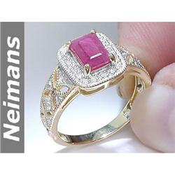 Antique 1.50 ct Pink Sapphire Ring 14kt Gold USGL CERT