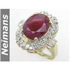 Image 1 : Gem Certified 8.50 ct Ruby & VS Diamond Ring 14kt Gold