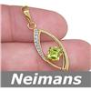 Image 1 : 1.00 ct Peridot & Diamond Pendant 14k Gold CERT