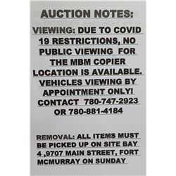 AUCTION VIEWING INFO