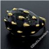 Image 5 : Vintage 18kt Yellow Gold Black Enamel Raised Dot Wide Domed Cocktail Ring