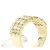 Image 4 : 14kt Yellow Gold 2.52 ctw Wide 3 Row Large Round Diamond Band Ring