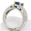 Image 7 : EGL 14k White Gold 2.78 Ctw Royal Blue Sapphire and Diamond Engagement Cocktail