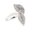 Image 1 : 0.42 ctw Diamond Ring - 18KT White Gold