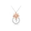 Image 1 : 18k White/rose Gold 0.42CTW Diamond Pendant, (SI1-SI2/G-H)