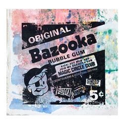 Gail Rodgers, "Bazooka Joe" Hand Signed Original Hand Pulled Silkscreen Mixed Me