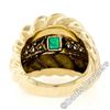 Image 9 : Vintage 18kt Gold 2.29 ctw GIA Certified Colombian Emerald and Diamond Cocktail