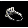 Image 3 : 14KT White Gold 2.90 ctw Sapphire and Diamond Ring