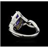 Image 3 : 14KT White Gold 2.28 ctw Tanzanite and Diamond Ring