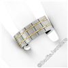 Image 3 : Men's Stainless Steel w/ 18kt Yellow Gold Brick Domed Matte Finish Band Ring