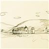 Image 2 : Wayne Ensrud "Clos du Vougeot & Latour in Burgundy" Pencil Original Artwork; Han