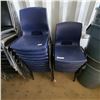 Image 1 : BLUE STCKING CHAIRS QTY 19