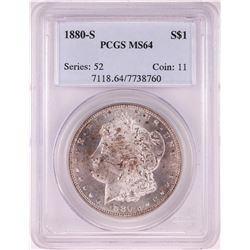1880-S $1 Morgan Silver Dollar Coin PCGS MS64