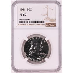 1961 Proof Franklin Half Dollar Coin NGC PF69